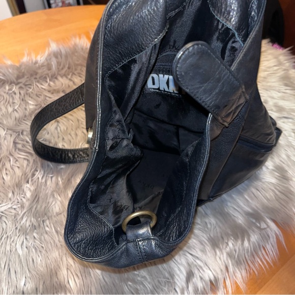 dkny sullivan leather flap backpack Coach Crossbody Bag in Black CY800 Small backpack with a flap closure DKNY Black Leather Sling Backpack
